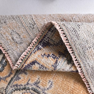 6x9 Vintage Rug - 6x9 Peach Orange Vintage Rug - Rugged Rugs - Handmade Wool Rug - 6x9 Rugs - Vintage Rug 6x9 - Rug For Living Room - Gifts