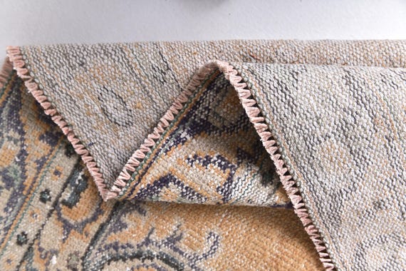 6x9 Vintage Rug - 6x9 Peach Orange Vintage Rug - Rugged Rugs - Handmade Wool Rug - 6x9 Rugs - Vintage Rug 6x9 - Rug For Living Room - Gifts