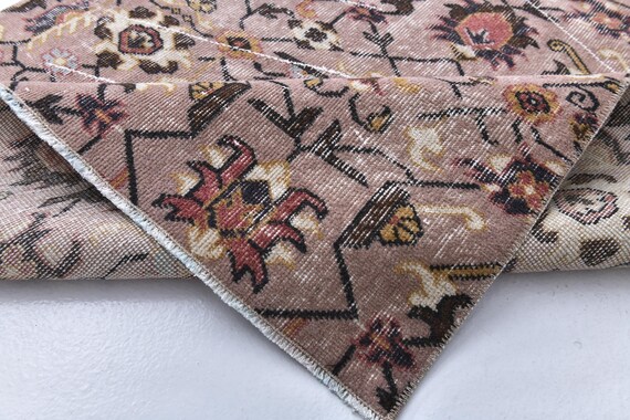 4x7 Vintage Floral Rug, 4x7 Area Rug, Handmade Area Rug, 3x6 Rug, Bedroom Rug, Turkish Pastel Color 3x6, 3x6 Tapis, 3x6 Teppich