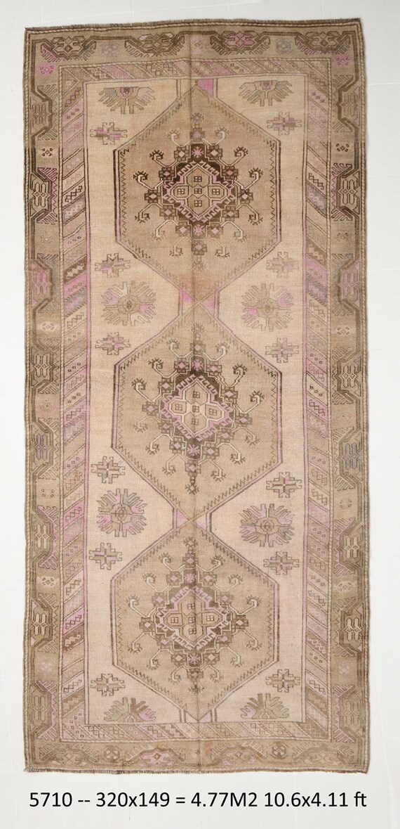 5x10 ABSTRACT MUTED RUG, Turkish Rug, 5x10 Area Rug, Turkish Oushak Rug, 5x10 Rug, Handmade Vintage, Home Living Rugs, Oushak Rug, 4.11x10.6