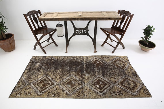Soft Vintage Runner, Anatolian Oushak Runner, Muted Turkish Runner, Knotted Rug, Anatolian Rug, Scandanavian Rug, 3x7 Runner Rug, Rug,
