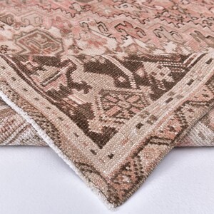 8x12 Salmon and Brown Persian Rug, Oversize Persian Rug Large Area Rug 8x12 Rugs Handmade Wool Rug 8x12 Vintage Rug Rugs For Living Room Rug
