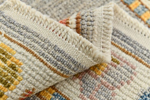 3x12 Light Blue Oushak Runner Rug, 3x12 Oushak Runner, 3x12 Rug, Handmade Wool Oushak, 3x12 Runner Rug, 3x12 Vintage Runner, Rug For Kitchen