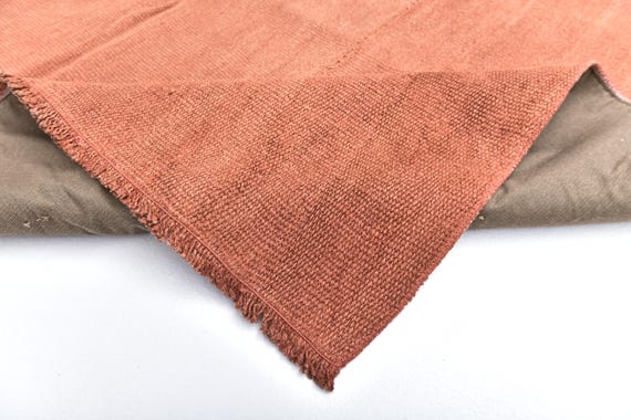 Antique Turkish Vintage Rug, 6x8 Terracotta Salmon Hemp Rug, 6x8 Hemp Rug, 6x8 Rug, Fringed Pure Handmade Rug, 6x8 Area Rug, 6x8 Vintage Rug