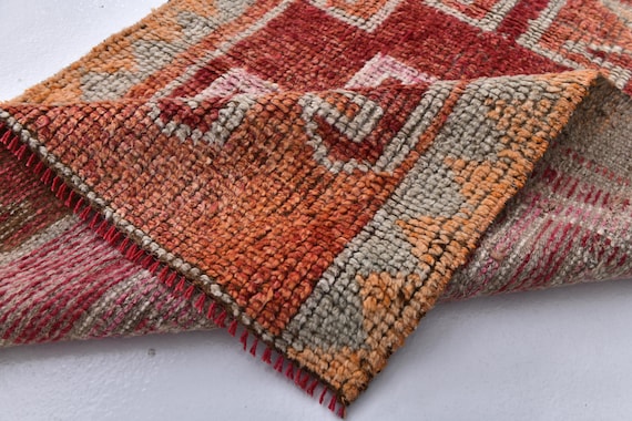 3x10 Runner Rug 3x10 Turkish Vintage Rug 3x10 Vintage Runner 3x10 Runner Rug Handmade Oushak Rug Turkey Old Rug Turkish Runner Gift Rug 3x10