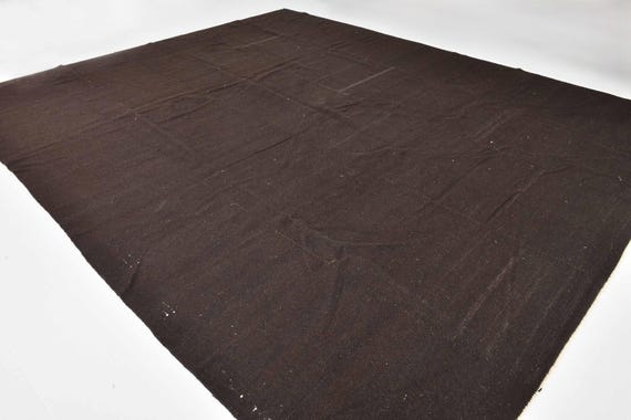 8x12 Area Rug, 8x12 Dark Brown Kilim, 8x12 OVERSIZE VINTAGE KILIM Rug, 8x12, Oversize Kilim Rug, Large Area Rug, 8x12 Rugs, Brown Kilim