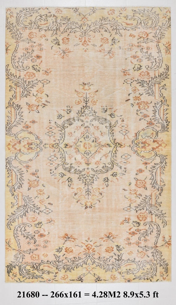 5x9 Area Rug,5x9 TURKEY TURKISH VINTAGE Rug,5x9,Wool Vintage Rug,Handmade Oushak Rug,5x9 Area Rug,5x9 Vintage Rug,Turkey Rug, Rugs 5x9