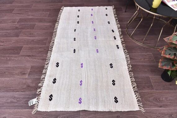 3x6 Turkish Small Accent Rug, Pink Gray Green Color, 3x6 Medallion Style, Handmade Wool Rug, 3x6 Oushak Rug, Oriental Rug 3x6 Area Rug