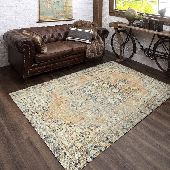 5x9 Soft Pastel Wool Vintage Rug, 5x9 Vintage Rug, 5x9 Rugs, Aesthetic Handmade Wool Rug, 5x9 Area Rug, Turkish Rug 5x9, Rug For Bedroom 57s