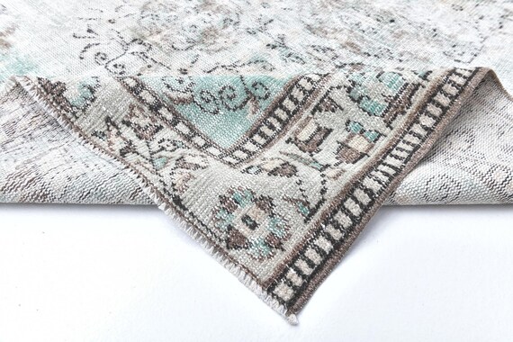 6x9 Rug, 6x9 Oriental Vintage, 6x9 Green Gray Turkish Vintage Rug, 6x9 Area Rug, Handmade Wool Rug, 6x9 Turkish Rug, Rug For Living Room Rug