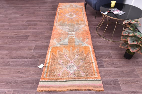2x9 Vintage Soft Wool Runner Rug, Handmade Home Decor Rug, Traditional, Rug For Hallway Kitchen,