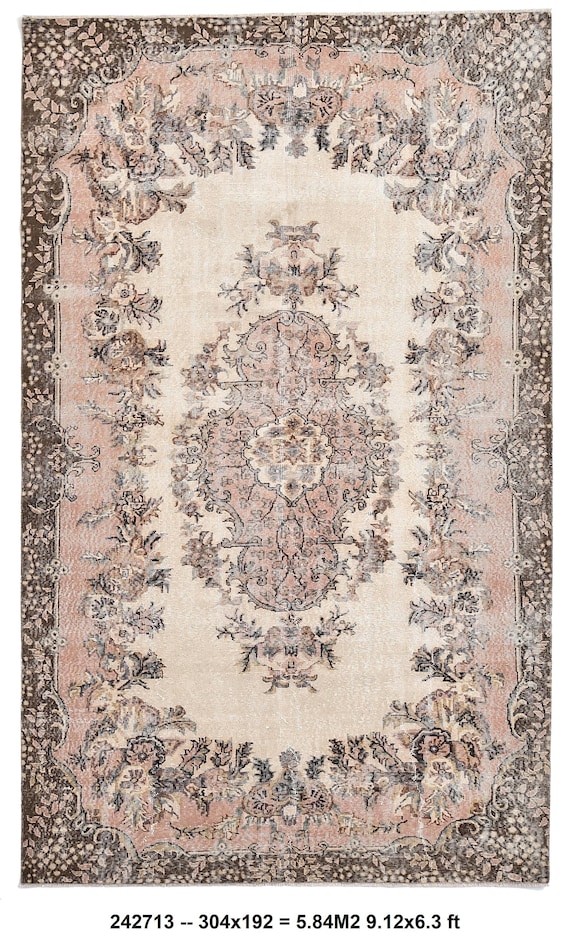 6x10 Rug, 6x10 Turkish Rug, 6x10 ORIENTAL TURKISH VINTAGE Rug, 6x10, Handmade Wool Rug, 6x10 Area Rug, 6x10 Vintage Rug, Living Room Rug 57s