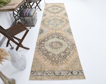 Vintage Runner Rug 3x12 Traditional Wool Handmade Runner Rug