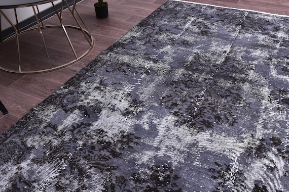 5x8 Vintage Distressed Overdyed Area Rug, 5x8 Handmade Wool Rug, Living Room Bedroom Rug, 5x8 Vintage Rug, 5x8 Area Rug, Home Decor Rug
