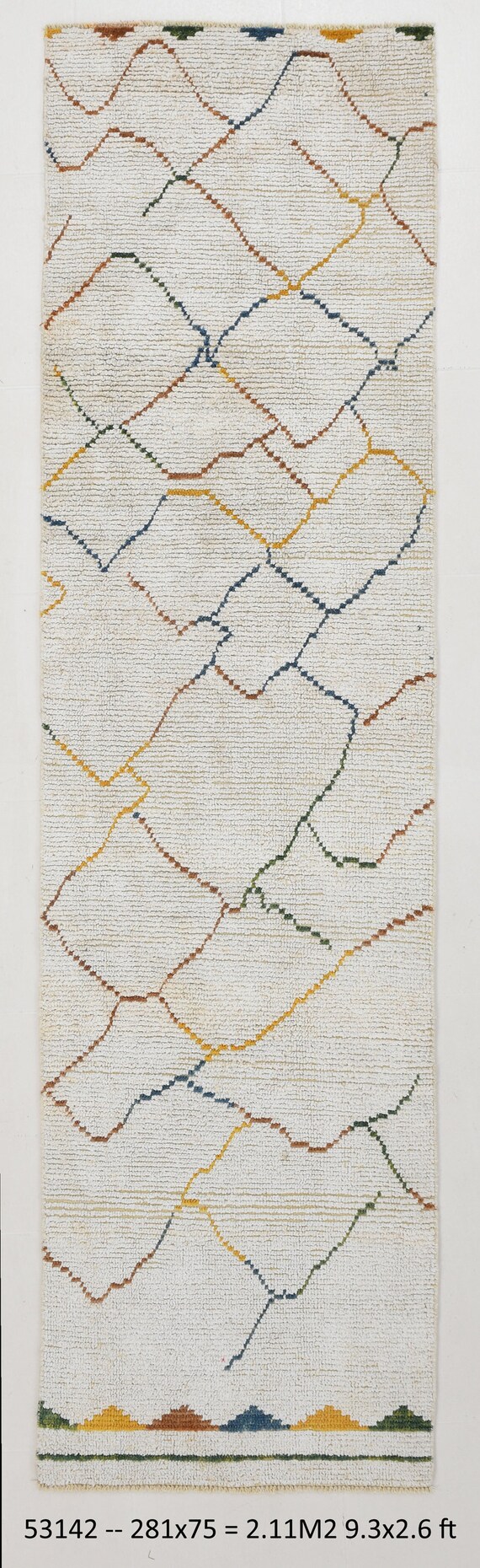 2x9 Runners, 2x9 VİNTAGE HEMP RUNNER Rug, 2x9, Hemp Runner, Handmade Morrocan Rug, White and Beige Tones, Turkish Runner, Neutral Hemp Rugs