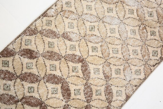 2x9 VINTAGE TURKISH RUNNER Rug, 2x9, Turkish Runner, Oushak Handmade Rug, 2x9 Runner Rug, Farmhouse Decor, Turkish Vintage Runner 2x9, 59s