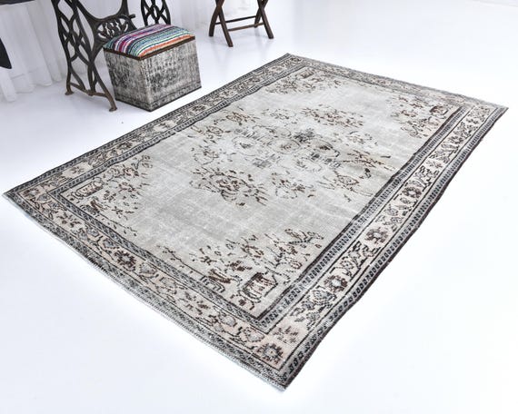 5x8 Vintage Rug, 5x8 Brown Teal Blue Vintage Rug, 5x8 Rug, Wool Hand Woven Rug, Home Living Rugs, Vintage Rug 5x8, Rug For Bedroom, 54s Rug