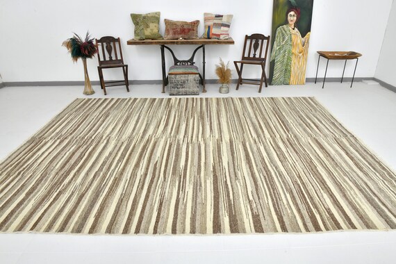 9x12 Area Rug, 9x12 Rugged Vintage, 9x12 Rugged Turkish Vintage Rug, 9x12 Oversize Vintage Rug, Large Area Rug, Handmade Wool Rug, 9x12 Rug