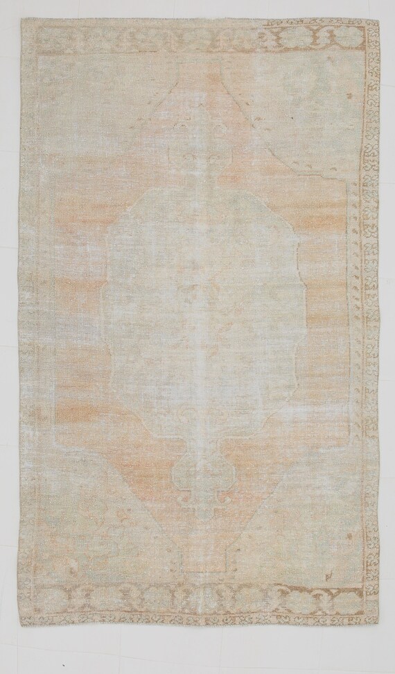 5x8 Area Rug, 5x8 Vintage Rug, 5x8 FADED & PASTEL VINTAGE Rug, 5x8, Oushak Handmade Rug, 5x8 Rugs, Oriental Classic Style, Rug For Kitchen