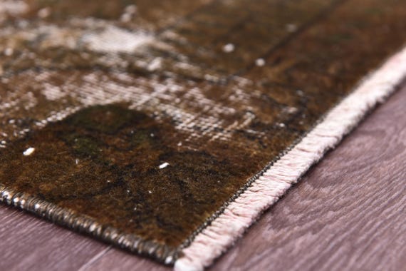 2x9 Vintage Faded Runner Rug, Handmade Wool Rug, Golden Brown Color, 2x9 Ombre Hallway Rug, 2x9 Kithcen Runner Rug, 2x9 Area Rug