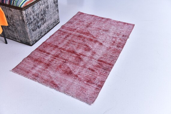 2x3 Vintage Doormat Rug 2x3 Doormat Rug, 2x3 Rug, Small Handmade Wool Rug, 2x3 Turkish Rug, Rug For Bedroom Accent Bathmat, 2x3 Red Rug
