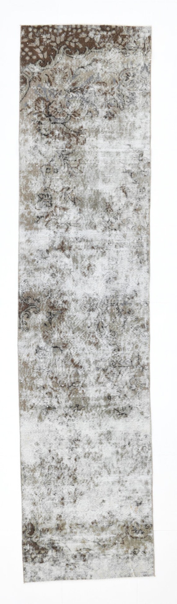 3x10 Rug, Vintage Runner, 2x10 TURKISH VINTAGE RUNNER Rug, 2x10, Vintage Runner 2x10, Handmade Oushak Rug, Distressed Narrow Style, Tapis