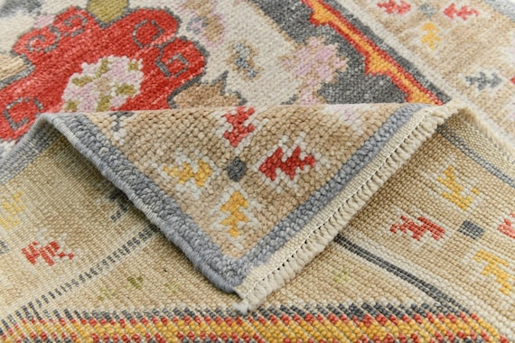 3x15 Oushak Runner, 3x15 Green Gray Oushak Runner Rug, 3x15 Rug, Long Wide Handmade Oushak, 3x15 Runner Rug, 3x15 Vintage Runner, Antique