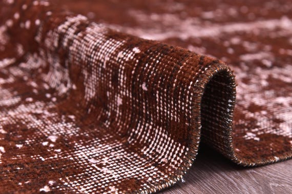 2x9 Vintage Overdyed Runner Rug, Handmade Wool Rug, Terracotta Color, 2x9 Ombre Hallway Rug, 2x9 Kithcen Runner Rug, 2x9 Area Rug