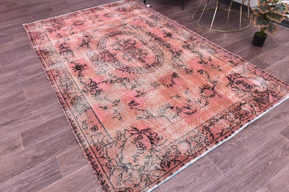 5x9 Vintage Overdyed Rug, Modern Home Decor, 5x9 Handmade, Wool Material, Living Room Bedroom Rug, 5x8 Vintage Rug, 5x9 Area Rug
