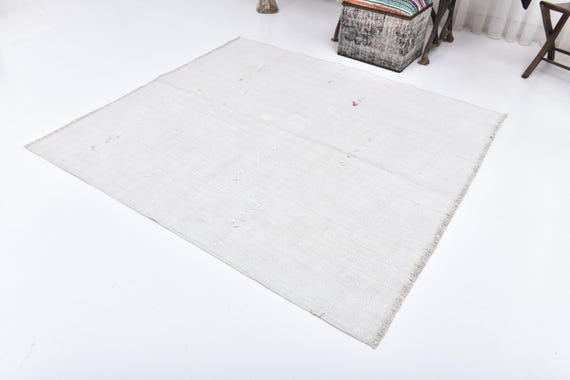 5x5 Hemp Rug, 5x5 White & Black Hemp Rug, 5x5, Organic Handmade Vintage, Modern Stripped Style, 5x5 Area Rug, Rugs For Living Room Bedroom