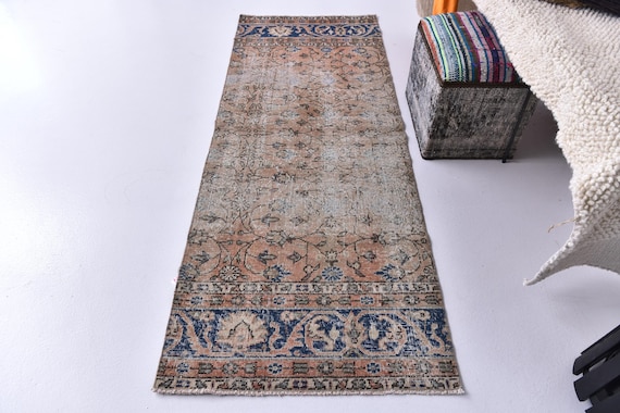 2x7 Vintage Runner Rug, Floral Runner Rug, Handmade Home Decor, 2x7 Turkish Runner, 2x7 Area Rug, Hallway Rug, Persian Style Runner Rug