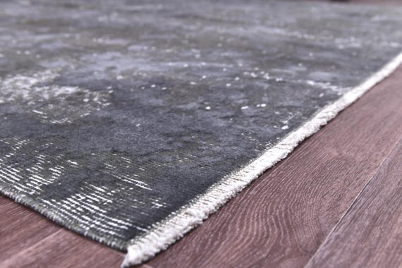 7x10 Vintage Ash Gray Distressed Area Rug, 7x10 Faded Rug, Living Room Kithcen Rug, 7x10 Handmade Rug, Area Rugs, Vintage Tapestry