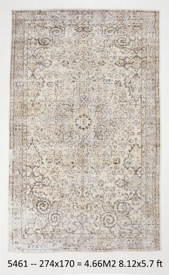 Persian Rug,5x9 Rug,5x9 Persian Rug,5x9 Area Rug,Handmade Vintage Rug,Neutral Color Rug,Wool Rug,5x9 Turkish Rug,Antique Rug,5x9 Carpets
