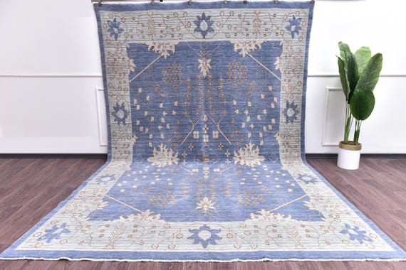 9x13 Neutral Oushak Wool Cotton Oriental Large Rug, Handmade, Natural Fiber, Outlet