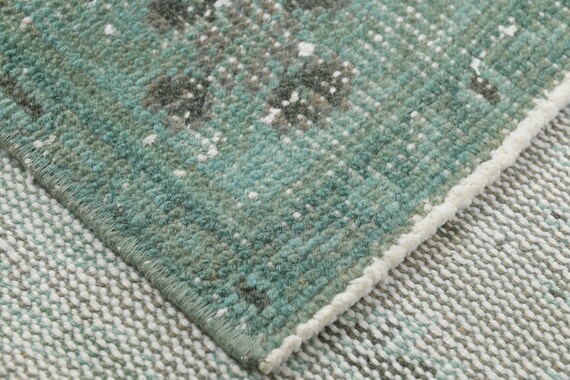 4x8 Vintage Sage Green Faded Rug, 4x8 Area Rug, 4x8 Oriental Rug, Farmhouse Decor, 4x8 Distressed Anatolian Rug, Handmade Wool Rug, 4x8 Rug