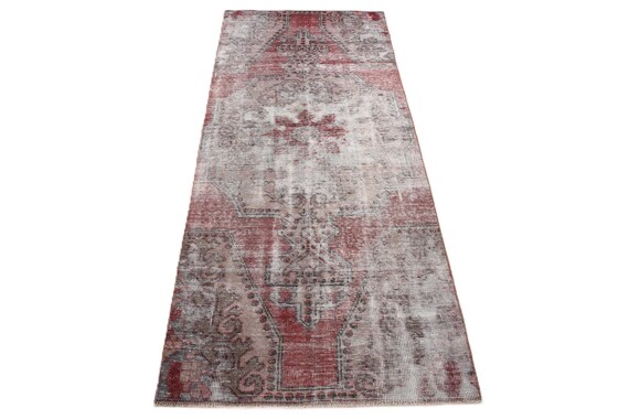 3X7 SOFT Oushak Turkish Runner, 3x7 Ouhak Runner, Runner Rug, Floral Anatolian Rug, Turkey Bohemian Rug, Handmade Wool Rug, 3'1x7'1 Ft