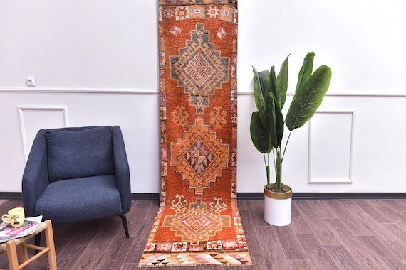 2x9 Vintage Soft Wool Runner Rug, Handmade Home Decor Rug, Traditional, Rug For Hallway Kitchen,