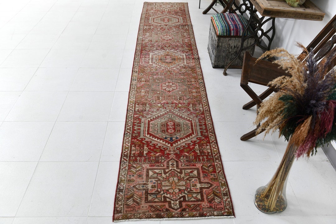 2x12 Runner Rug, 2x12 Persian Heriz, 2x12 VINTAGE PERSIAN RUNNER Rug