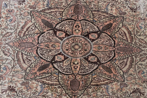 6x10 Vintage Area Rug, 6x10 Handmade Wool Rug, Elegant Patterned Rug, 6x10 Floral Rug, Turkish Pastel Color Rug, 6x10 Rug Unique Home Accent