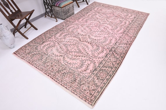 6x10 Vintage Area Rug, Oushak Hadmade Rug, 6x10 Area Rug, Wool Area Rug, 6x10 Rug, Tapis ,6x10 Vintage Rug, Purple Color Rug