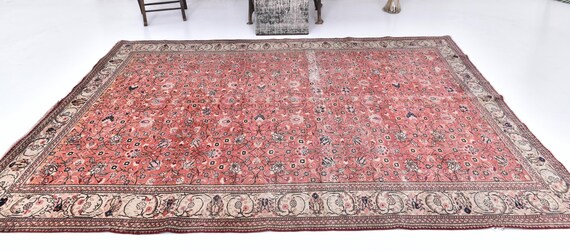 6x9 Antique Vintage Turkish Rug, Red Oriental Kilim, Handmaded Soft Wool Rug, 6x9 Area Rug, Eclectic Anatolian Rug, 6x9 Carpet Rugs,
