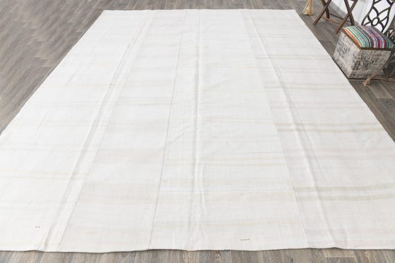 10x13 Turkish Area Hemp Rug, Oversize & Oversized Hemp Rug, Extra Large Area Rug, 10x13 Rug, Soft Handwoven Hemp, 10x13 Hemp rug, 60s
