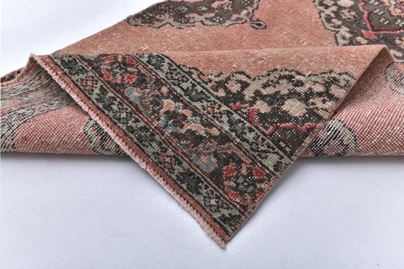 3x12 Brunt Red Persian Runner Rug, 3x12 Persian Rug, 3x12 Rug, Aesthetic Handmade Rug, 3x12 Runner Rug, Brown Red Rug, 3x12 Vintage Runner