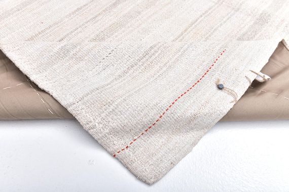 5x6 White - Ivory Modern Hemp Rug, 5x6 Hemp Rug, 5x6 Rug, Natural Handmade Hemp, 5x6 Vintage Rug, White Beige Carpet, Rug For Farmhouse Room