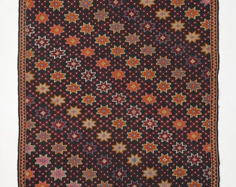 6x9 Area Rugs, 6x9 TURKISH VINTAGE Kilim Rug, 6x9, Wool Handmade Rug, Vintage Kilim Rug, 6x9 Rug, Red Black Rug, Kilim Rug 6x9, Bohemian Rug