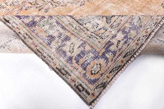 5x9 Brunt Orange Retro Vintage Rug, 5x9 Vintage Rug, Wool Handmade Aesthetic, 5x9 Rugs, Bordered Style, Vintage Rug 5x8, Rug For Living Room
