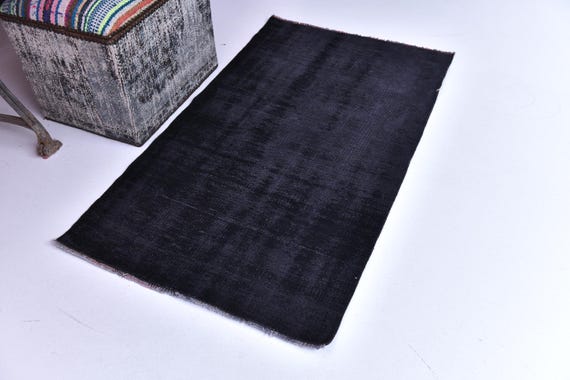 2x4 Vintage Small Rug, Neutral Rug, Vintage Accent Rug 2x4, Doormat Rug , Handmade Wool Rug, 2x4 Area Rug, Navy Blue Color Rug