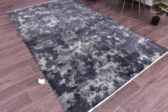 5x8 Vintage Distressed Gray Rug, Modern Home Decor, 5x8 Handmade Wool Rug, Living Room Bedroom Rug, 5x8 Vintage Rug, 5x8 Area Rug