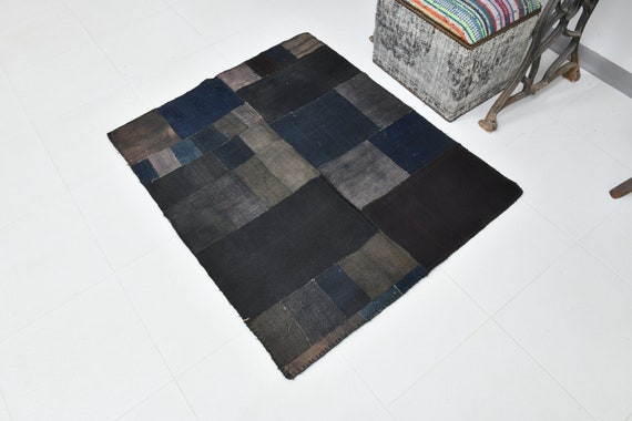 3x4 Vintage Patchwork Rug, 3x4 Accent Rug, Handmade Home Decor, Small Size Rug, Decorative Rug, Handmade Turkish Rug, Bedroom Rug