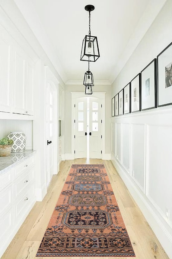3x12 Runner Rug, 3x12 Turkish Runner, 3x12 TURKISH VINTAGE RUNNER Rug, 3x12 Rug, Handmade Wool Rug, Colorful Soft Color, Hallway Entrway